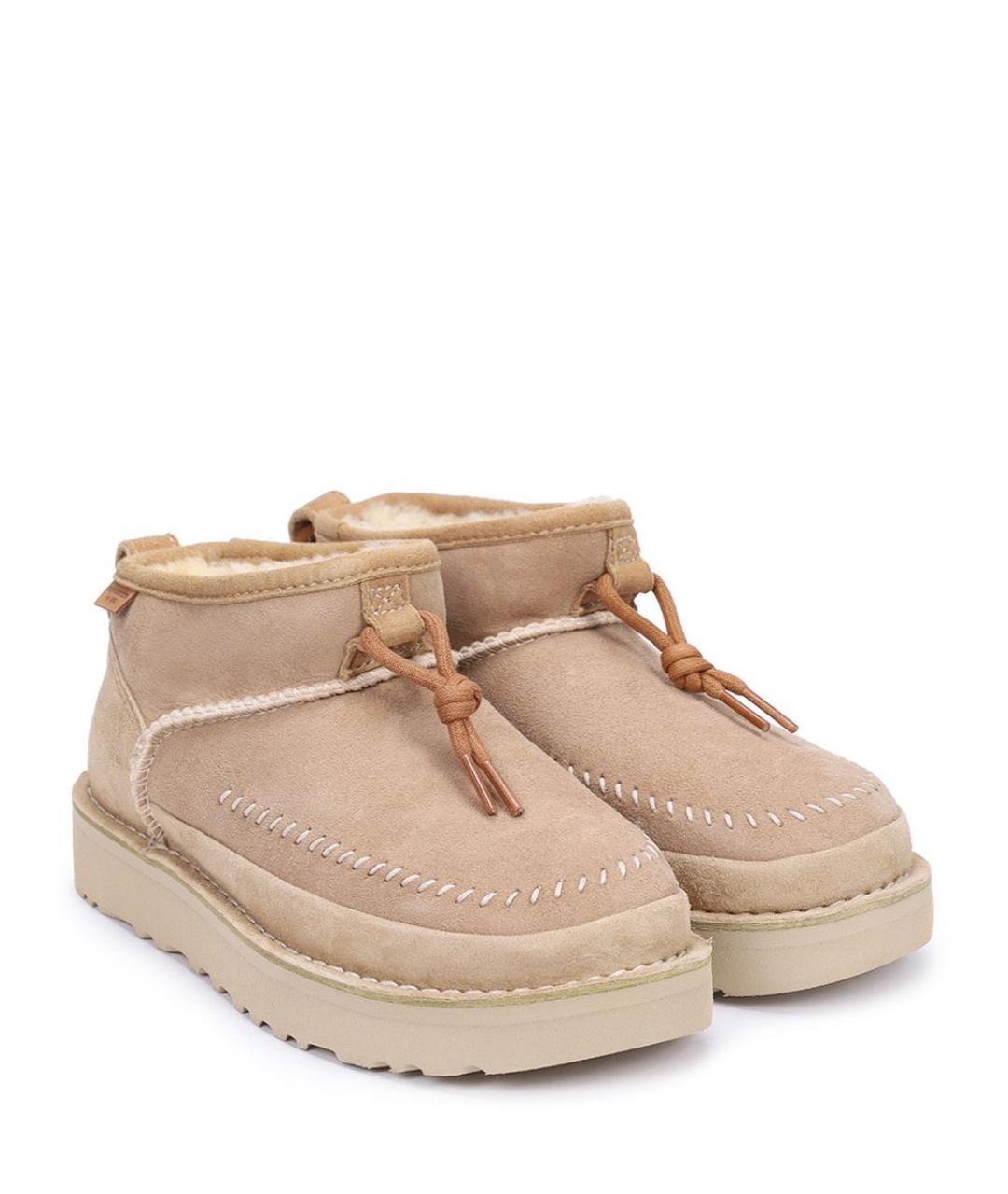 UGG AUSTRALIA Бежевые нубуковые ботинки, фото 2