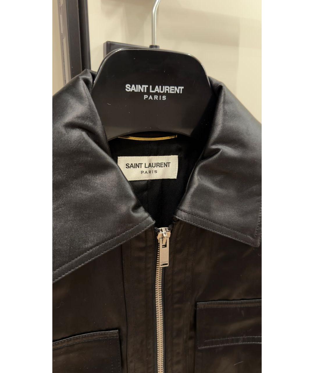 SAINT LAURENT Черная хлопковая куртка, фото 3