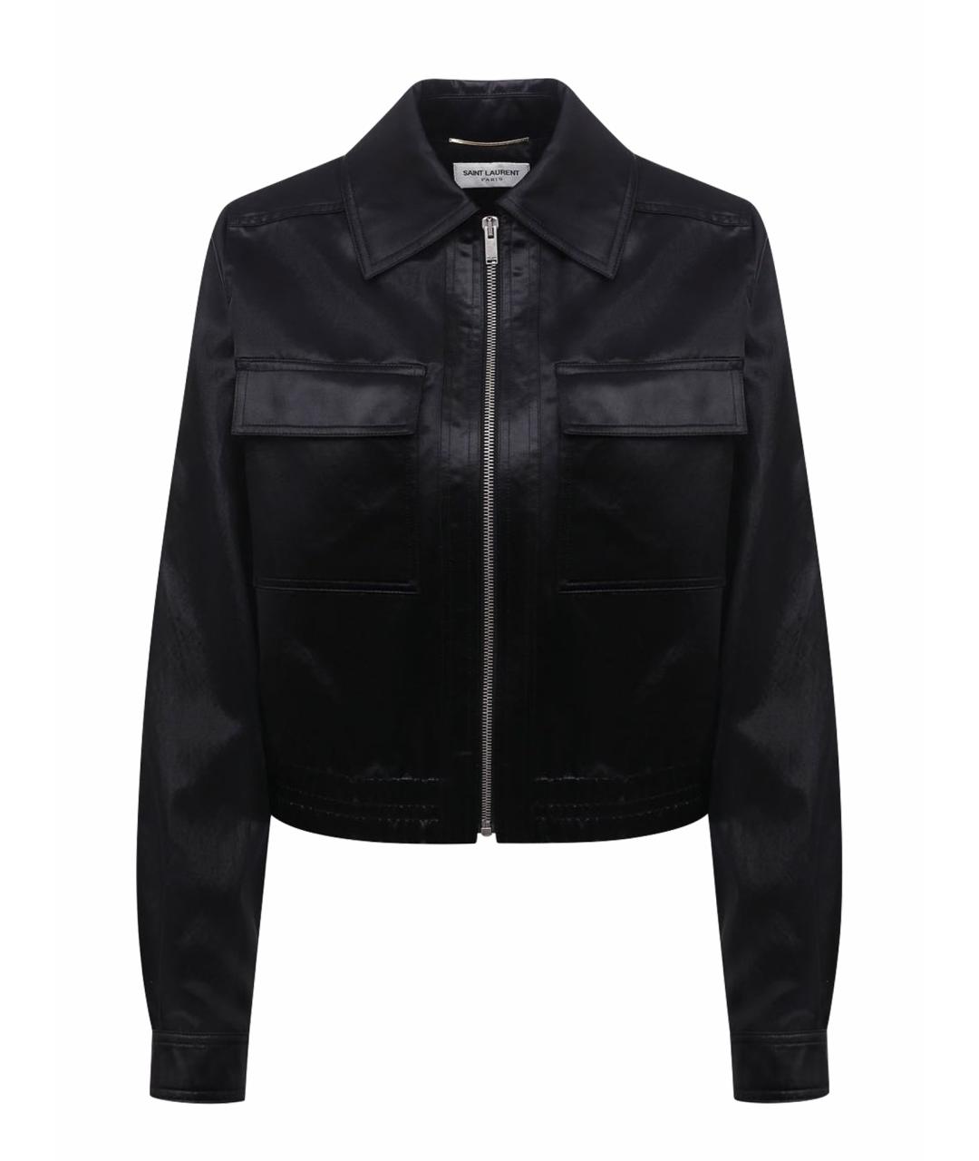 SAINT LAURENT Черная хлопковая куртка, фото 1