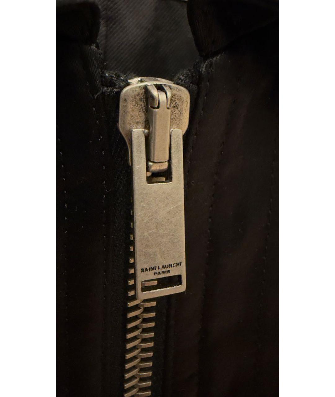 SAINT LAURENT Черная хлопковая куртка, фото 4