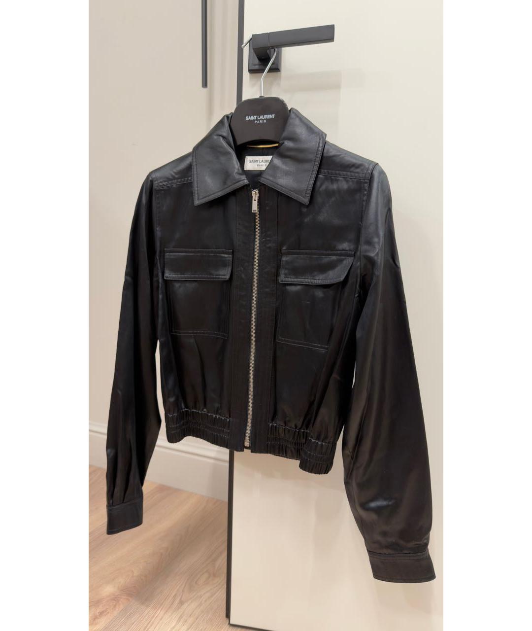 SAINT LAURENT Черная хлопковая куртка, фото 5