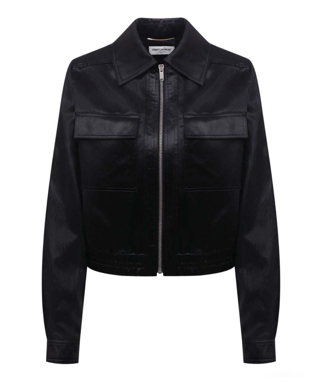 SAINT LAURENT Черная хлопковая куртка, фото 7