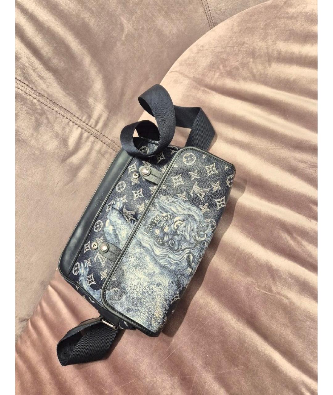 LOUIS VUITTON Темно-синяя сумка на плечо, фото 6