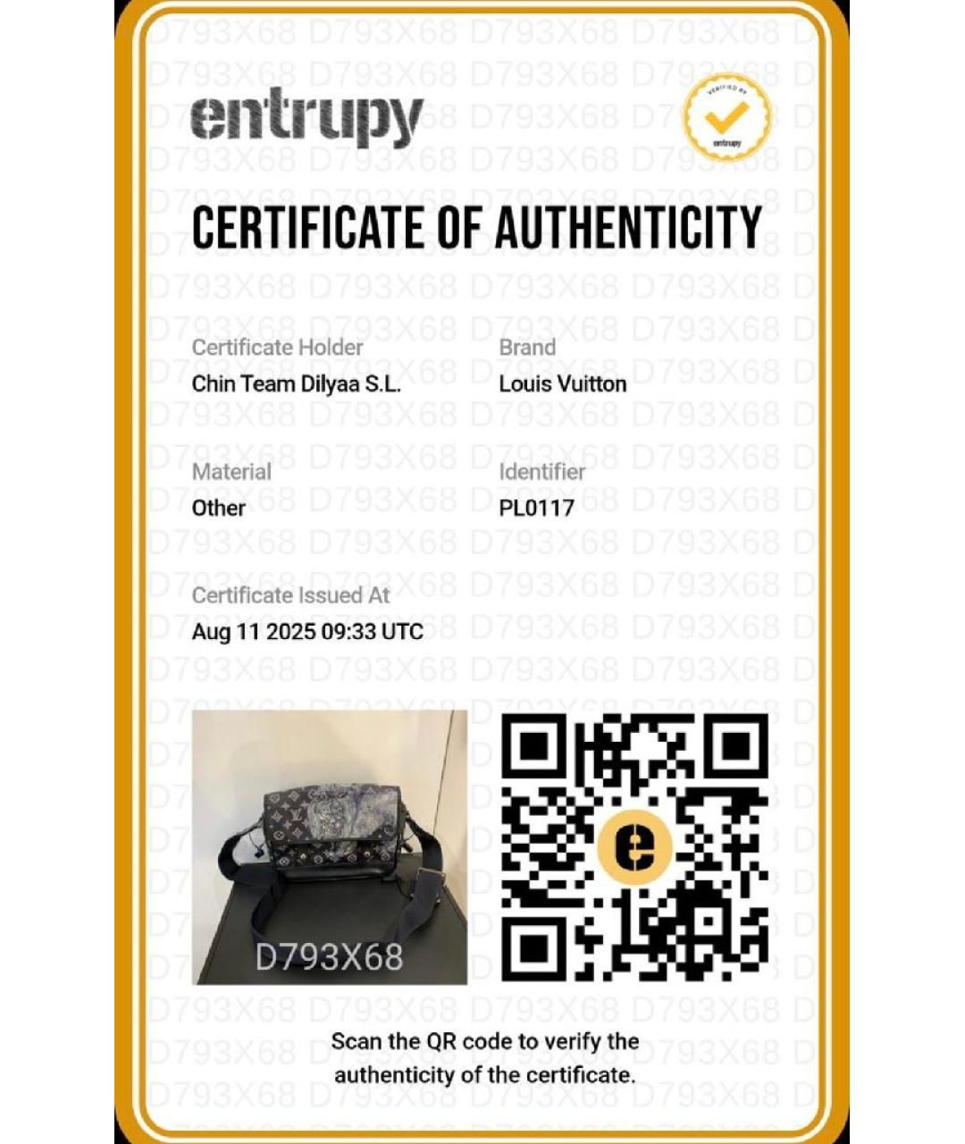 LOUIS VUITTON Темно-синяя сумка на плечо, фото 5