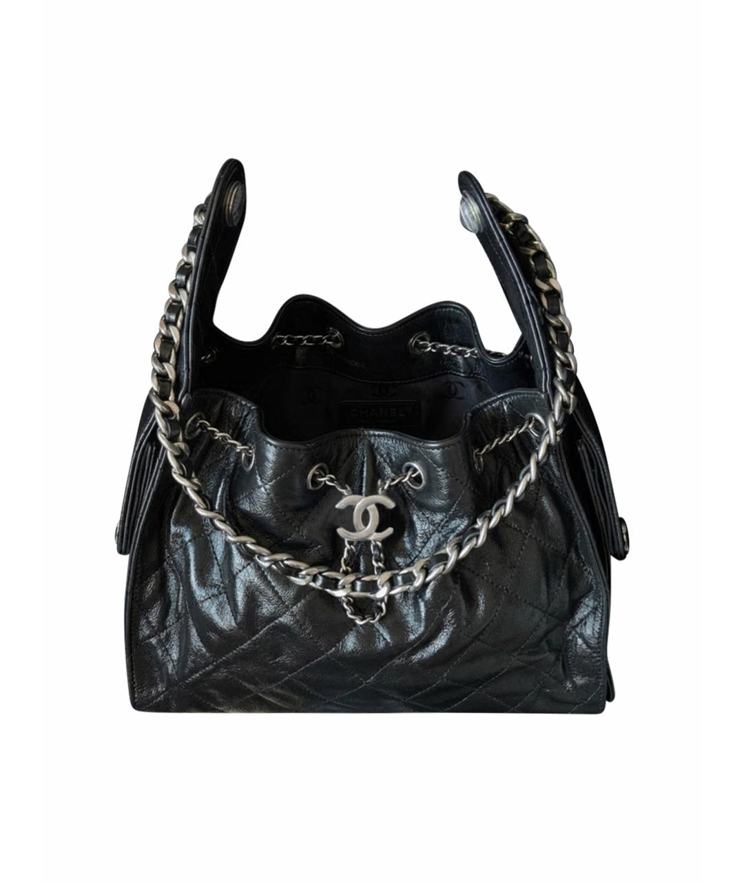 CHANEL Черная кожаная сумка через плечо, фото 1