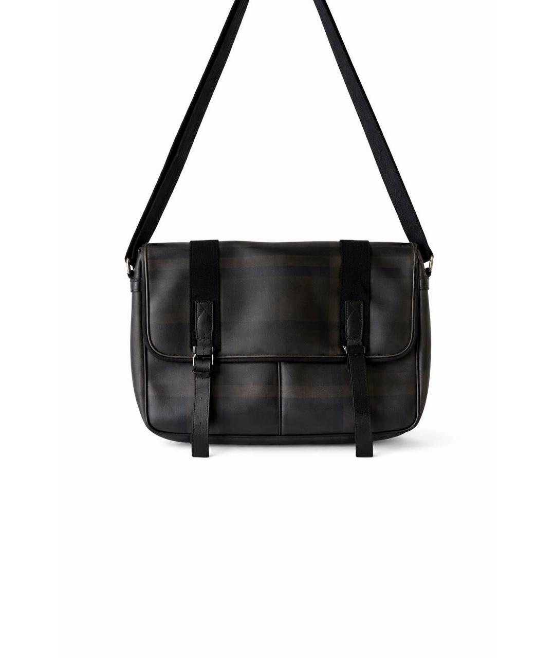 BURBERRY Черная кожаная сумка на плечо, фото 6