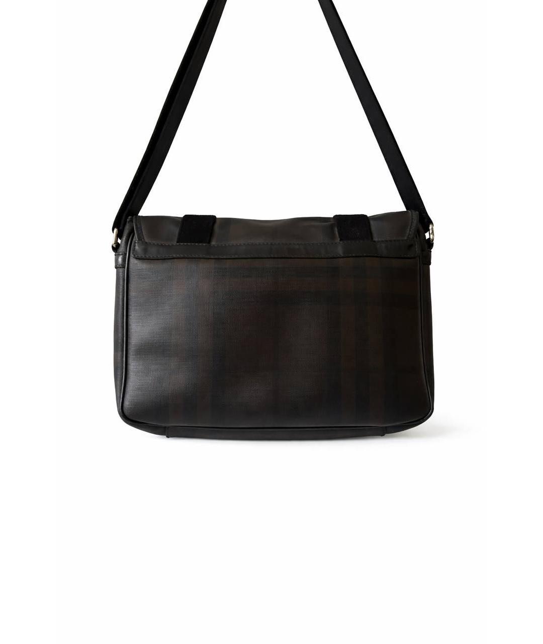 BURBERRY Черная кожаная сумка на плечо, фото 3