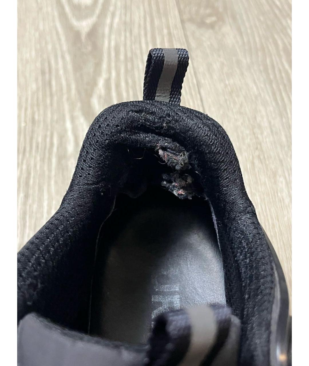 BURBERRY Черные резиновые низкие кроссовки / кеды, фото 8