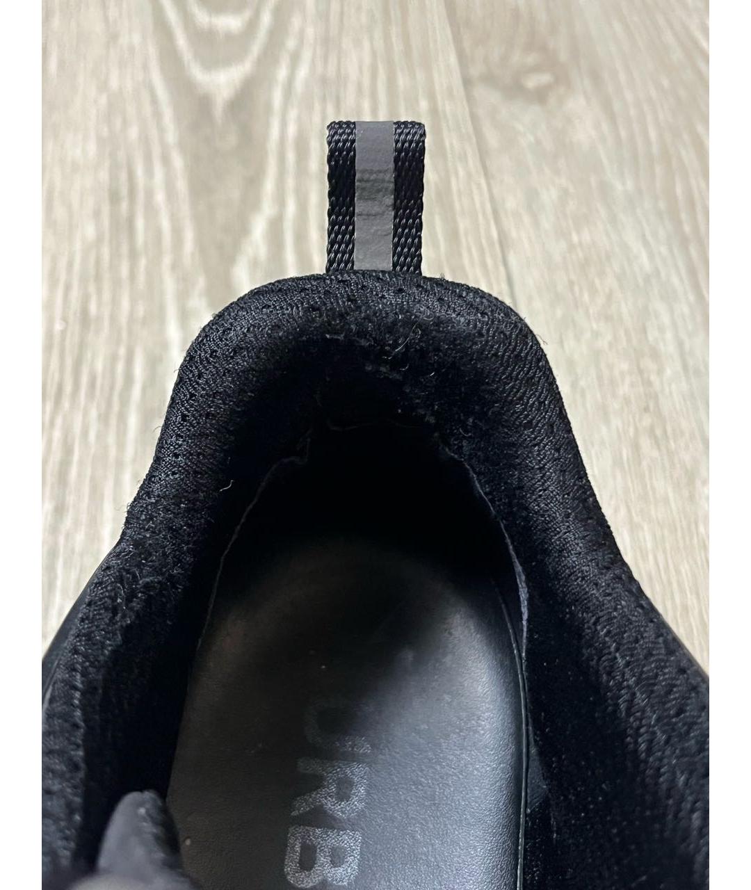 BURBERRY Черные резиновые низкие кроссовки / кеды, фото 7