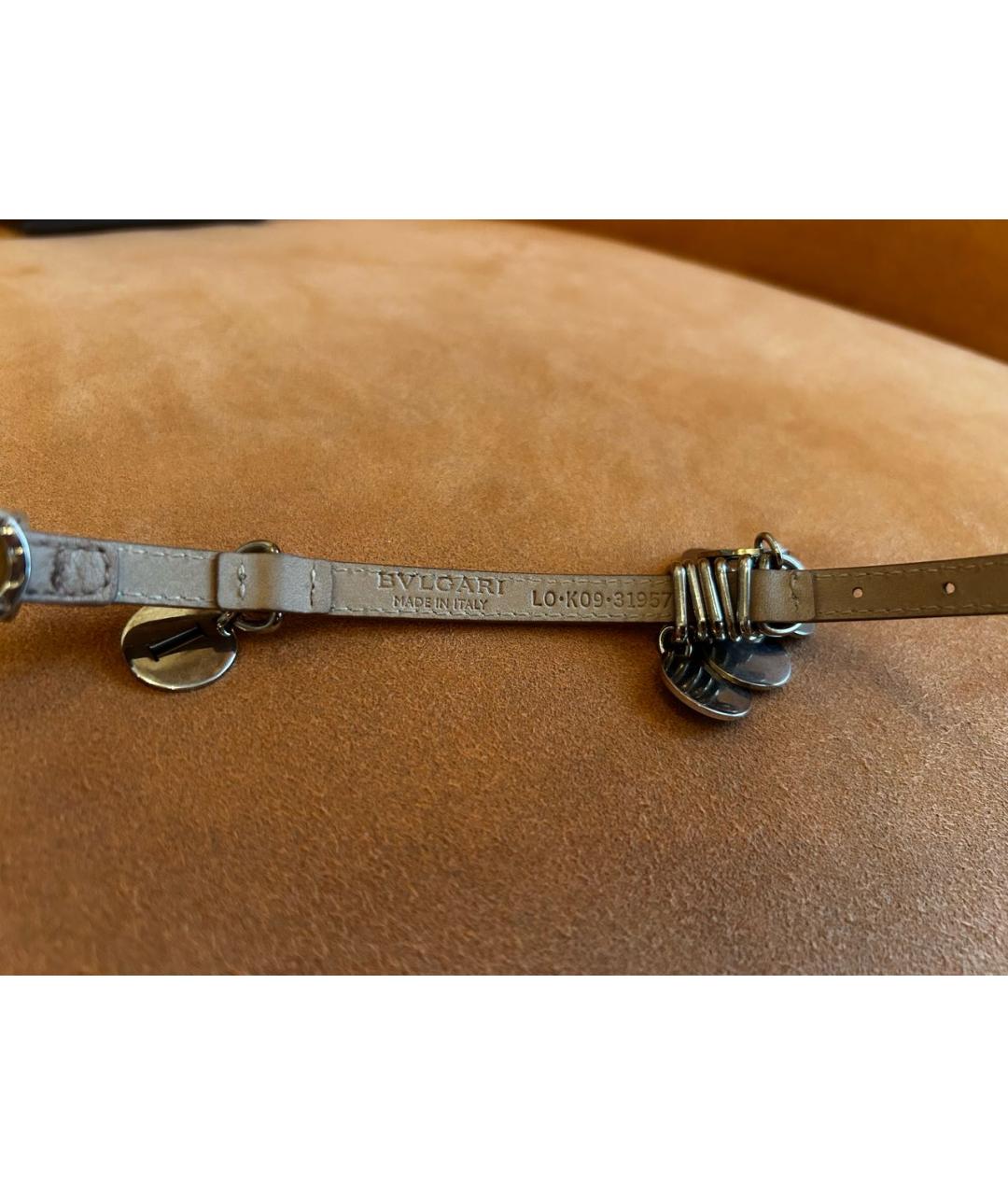 BVLGARI Коричневый кожаный браслет, фото 4