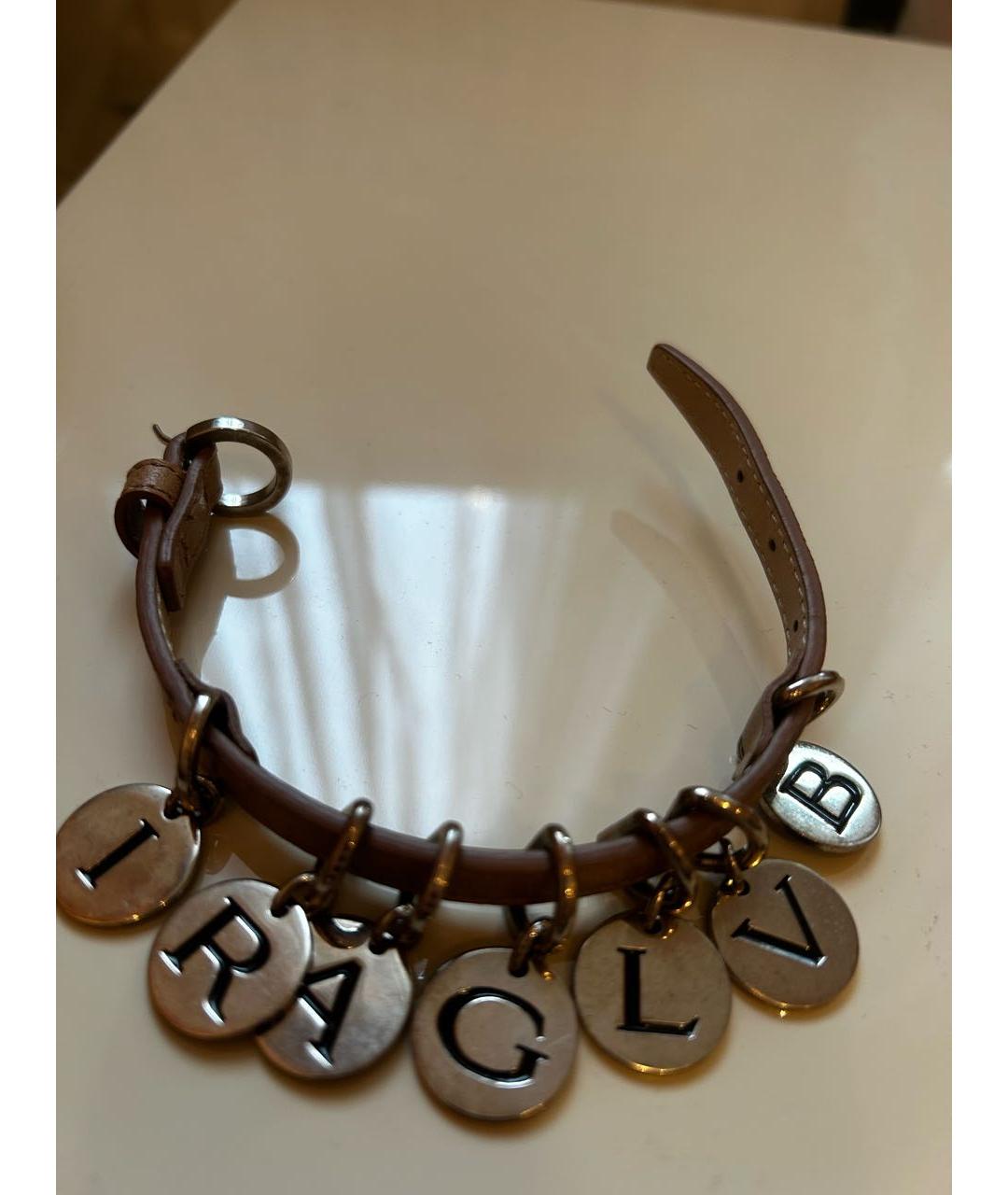 BVLGARI Коричневый кожаный браслет, фото 2