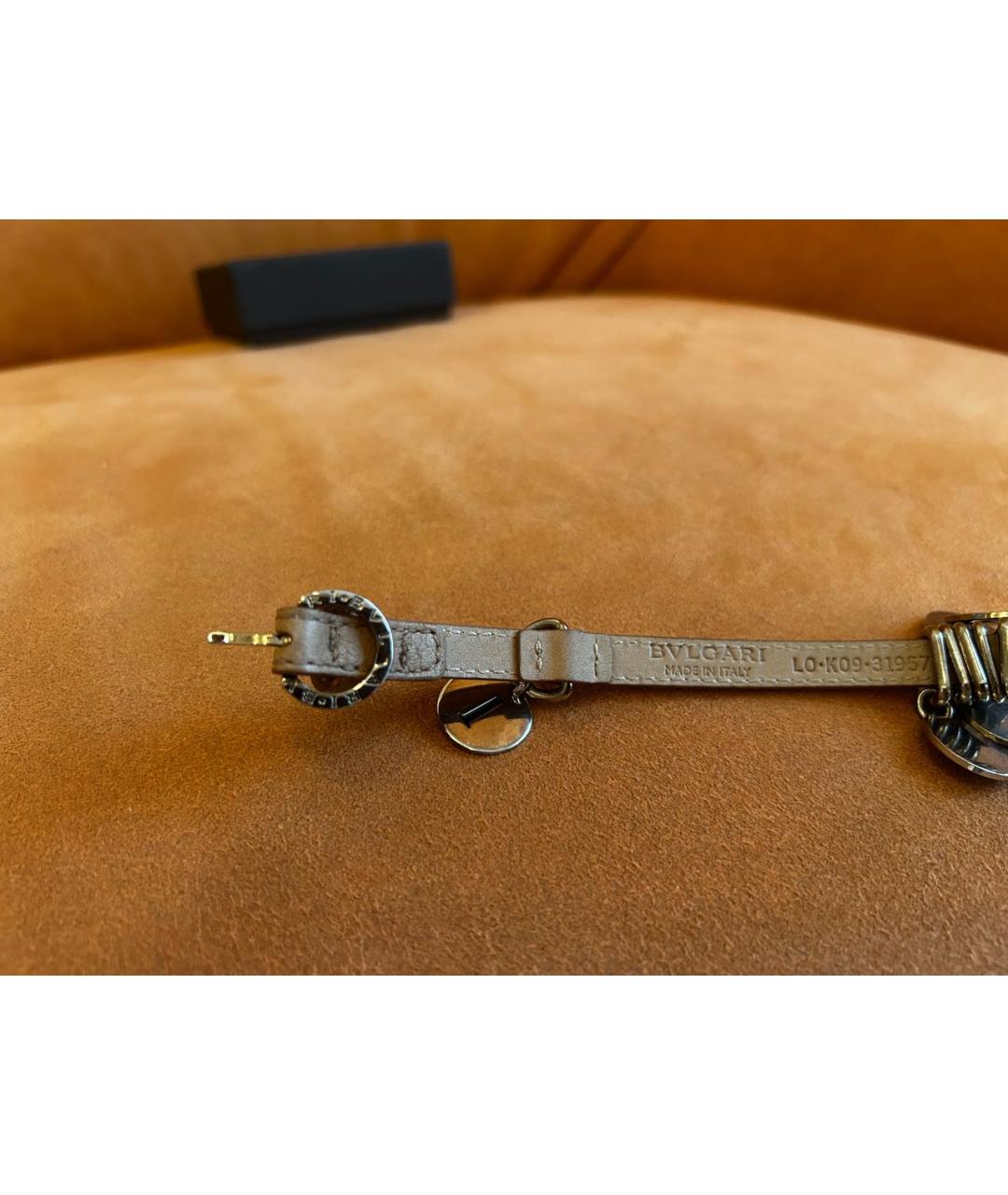 BVLGARI Коричневый кожаный браслет, фото 5