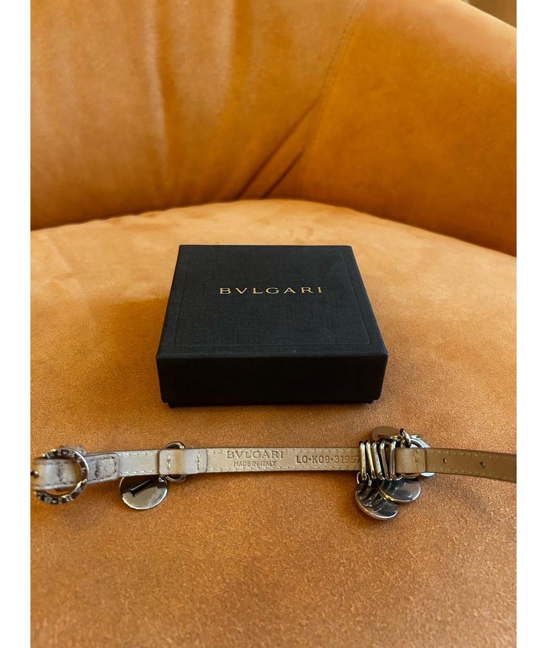 BVLGARI Коричневый кожаный браслет, фото 6