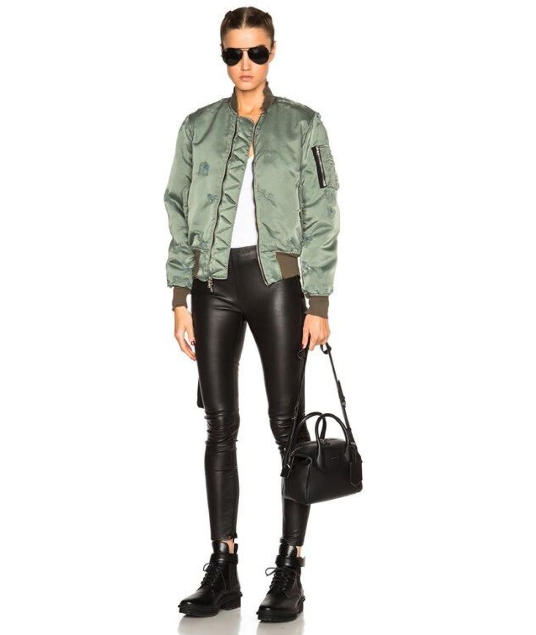 UNRAVEL PROJECT Хаки полиамидовая куртка, фото 3