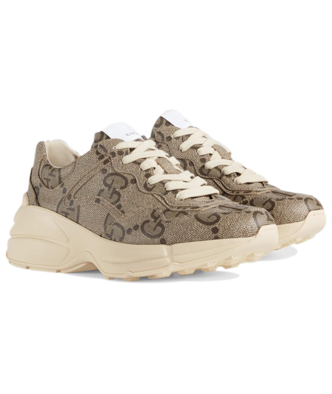 GUCCI Коричневые высокие кроссовки / кеды, фото 3