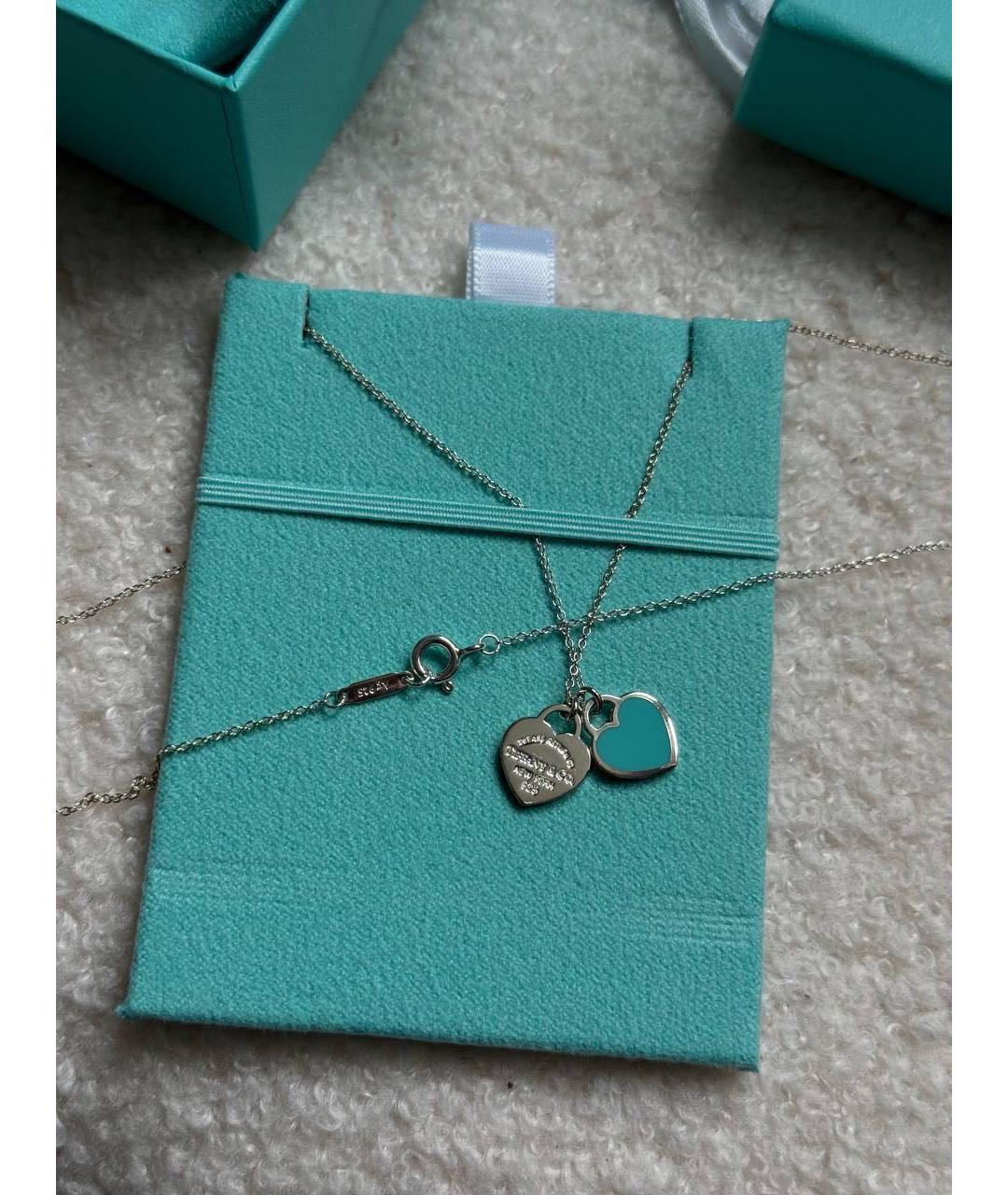 TIFFANY&CO Бирюзовая серебряная подвеска, фото 7