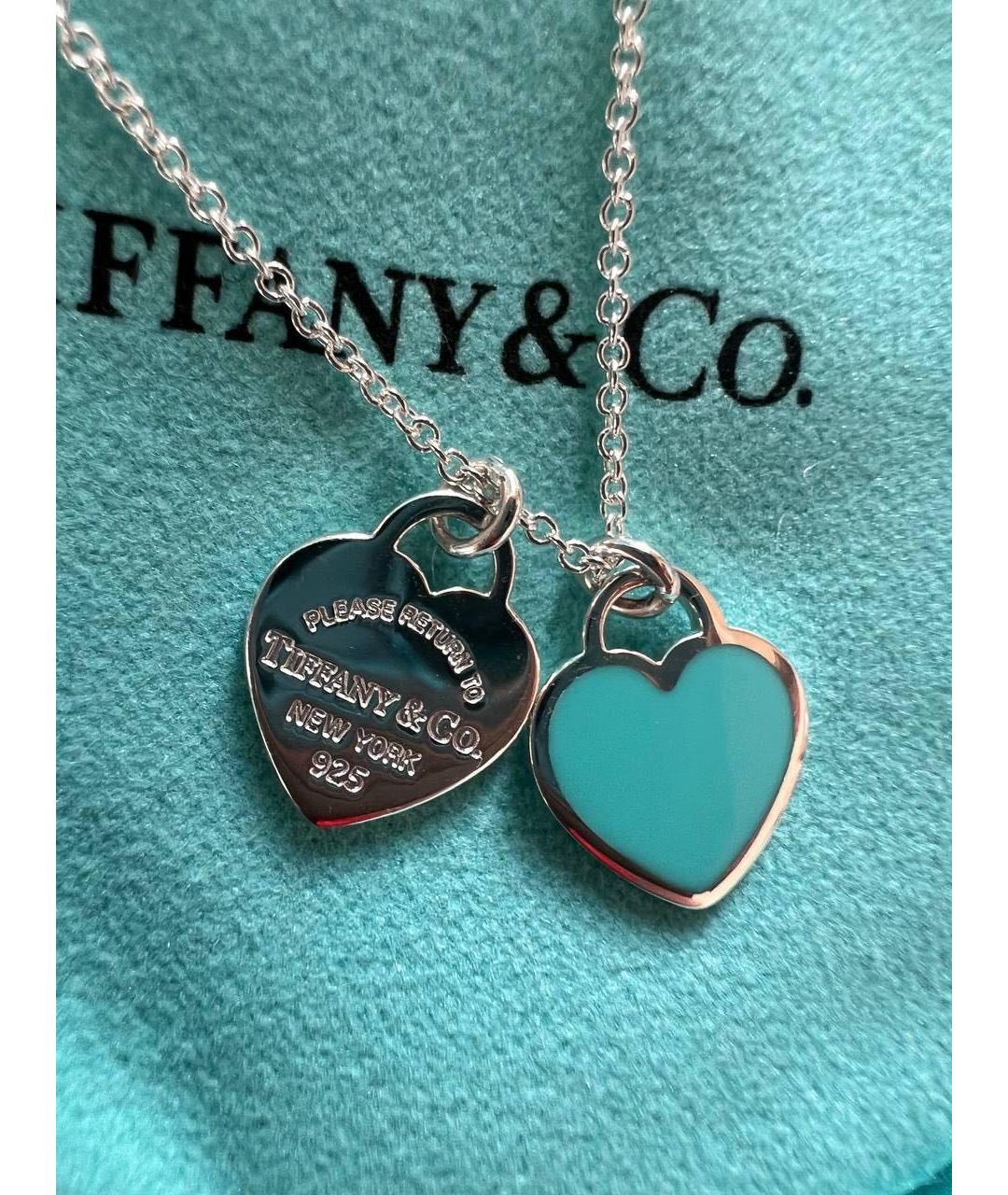 TIFFANY&CO Бирюзовая серебряная подвеска, фото 3