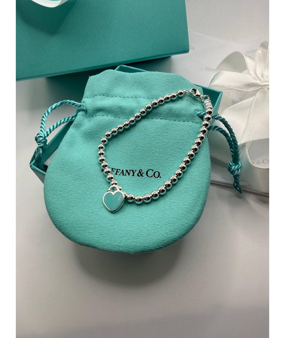 TIFFANY&CO Бирюзовый серебряный браслет, фото 3
