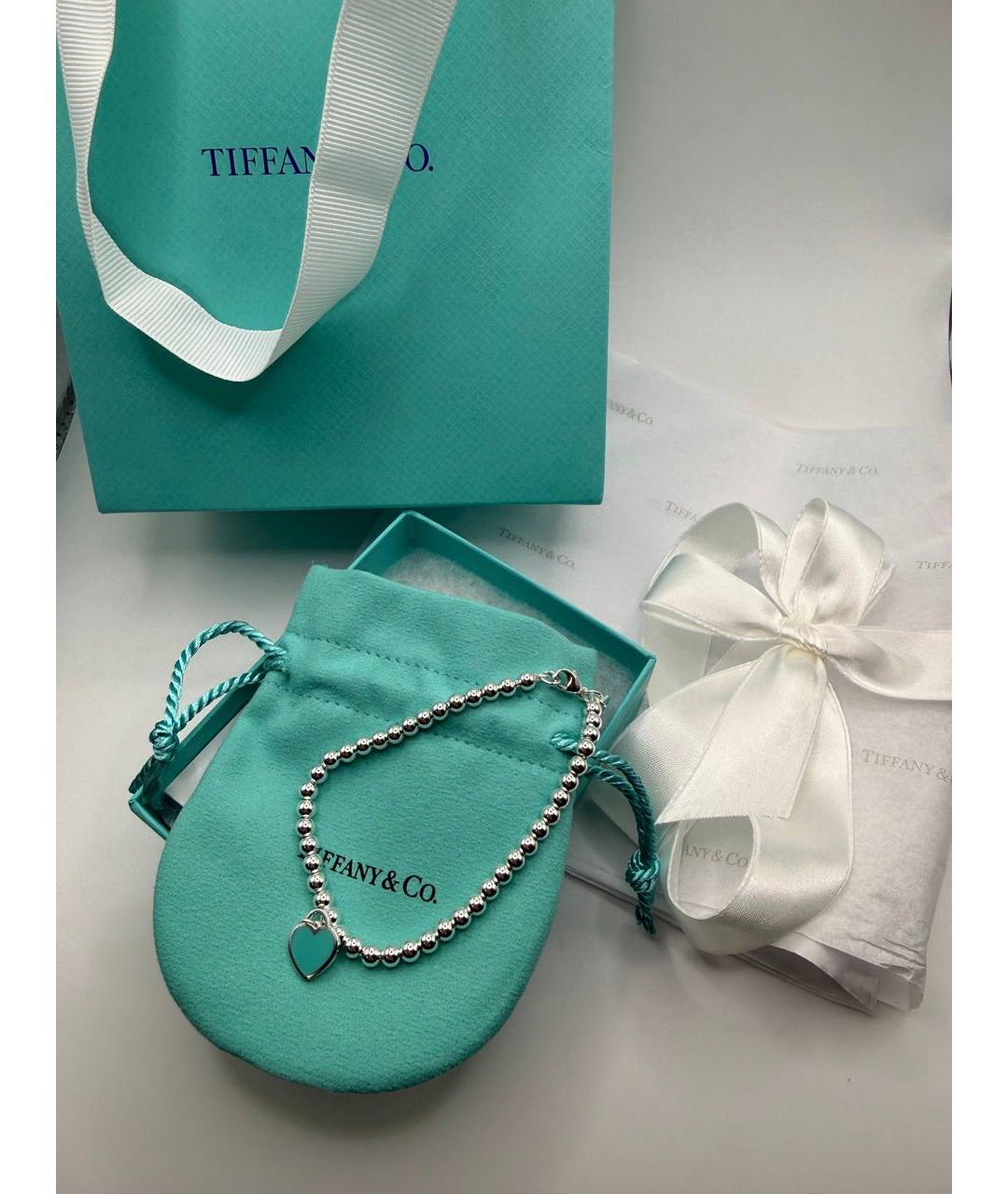 TIFFANY&CO Бирюзовый серебряный браслет, фото 2