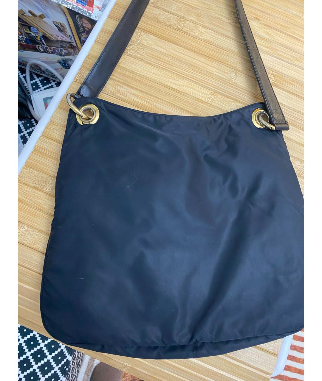 MOSCHINO Черная тканевая сумка с короткими ручками, фото 3