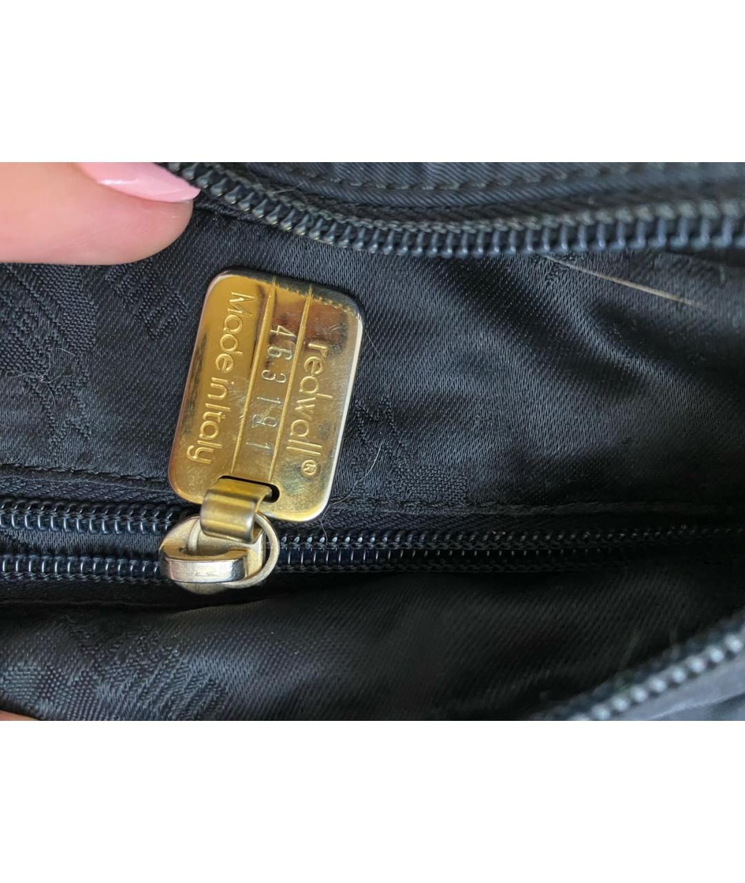 MOSCHINO Черная тканевая сумка с короткими ручками, фото 7