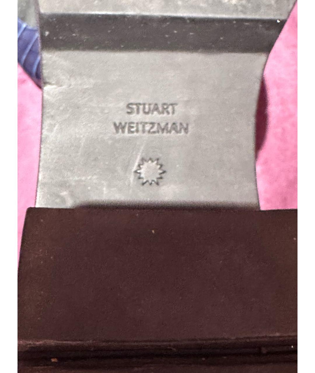 STUART WEITZMAN Темно-синие кожаные полусапоги, фото 7