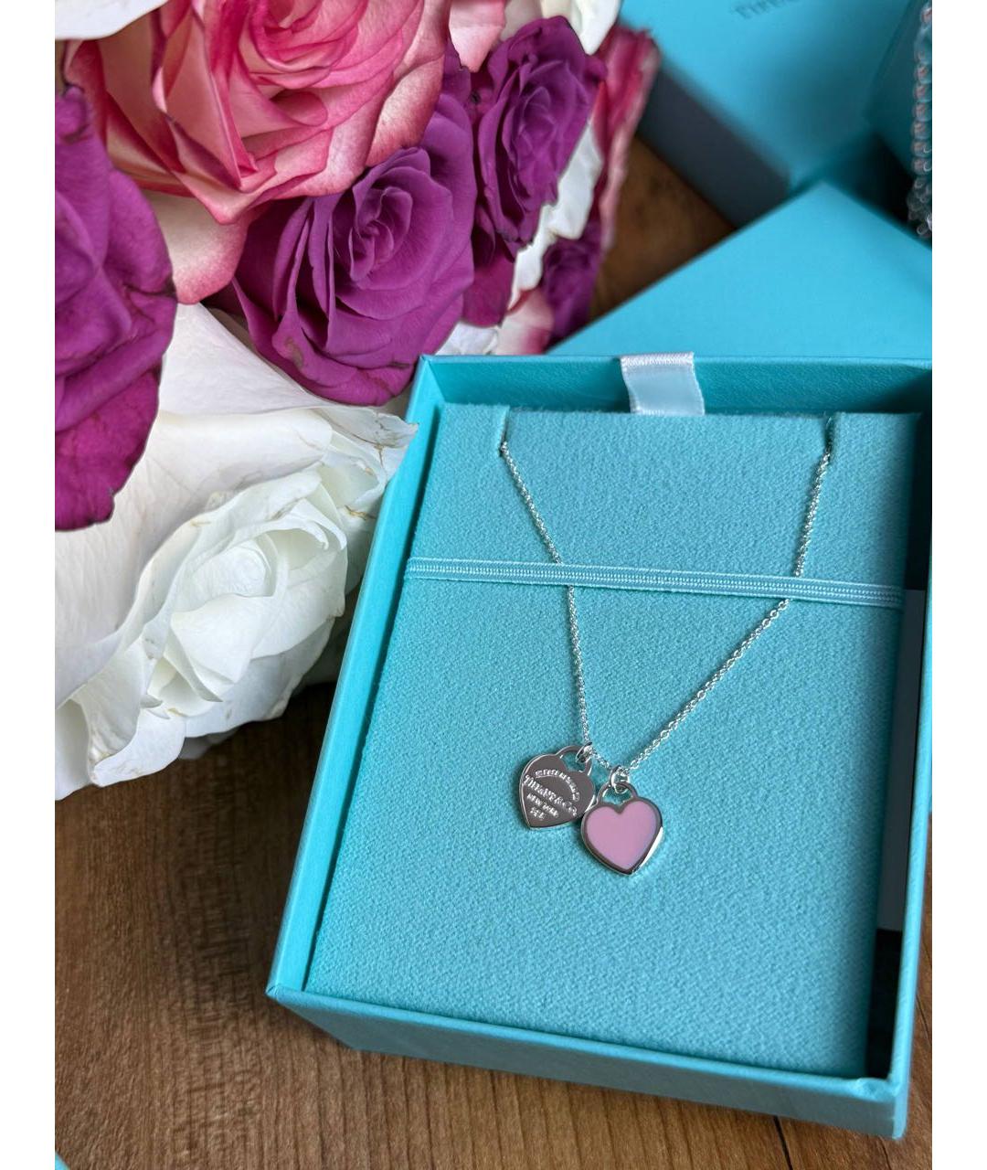 TIFFANY&CO Розовая серебряная подвеска, фото 2