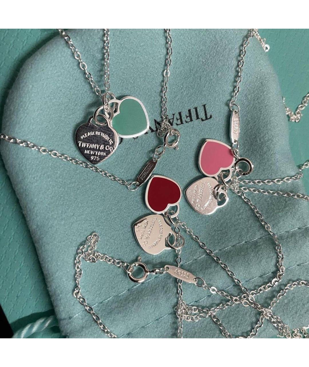 TIFFANY&CO Розовая серебряная подвеска, фото 3