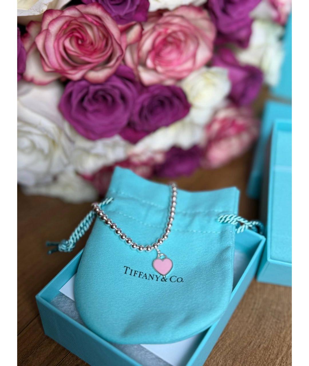 TIFFANY&CO Розовый серебряный браслет, фото 2
