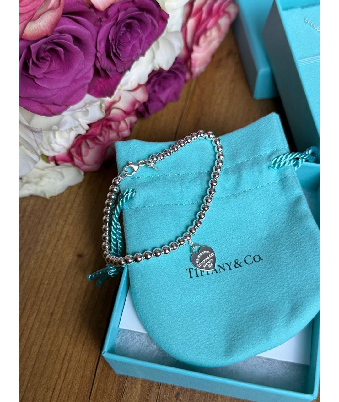 TIFFANY&CO Розовый серебряный браслет, фото 3