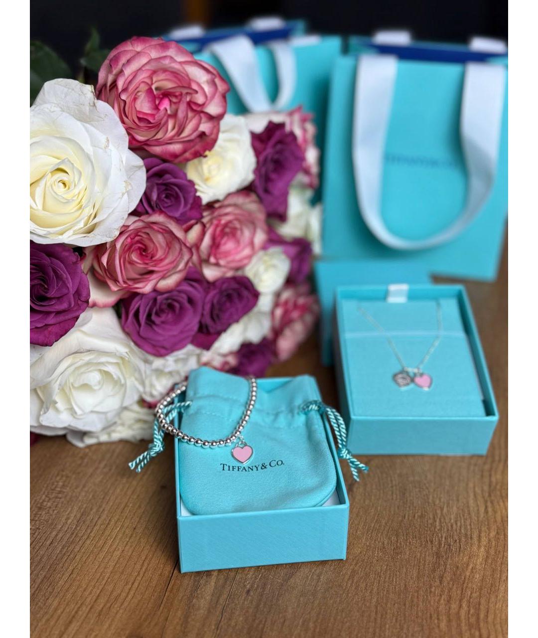 TIFFANY&CO Розовый серебряный браслет, фото 4