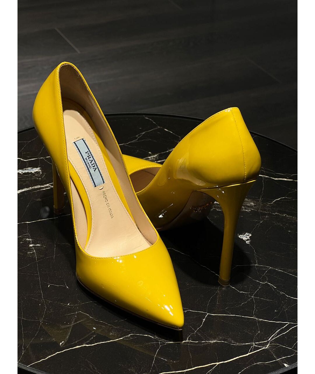 PRADA Желтые туфли из лакированной кожи, фото 2