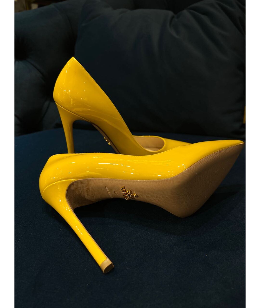 PRADA Желтые туфли из лакированной кожи, фото 5