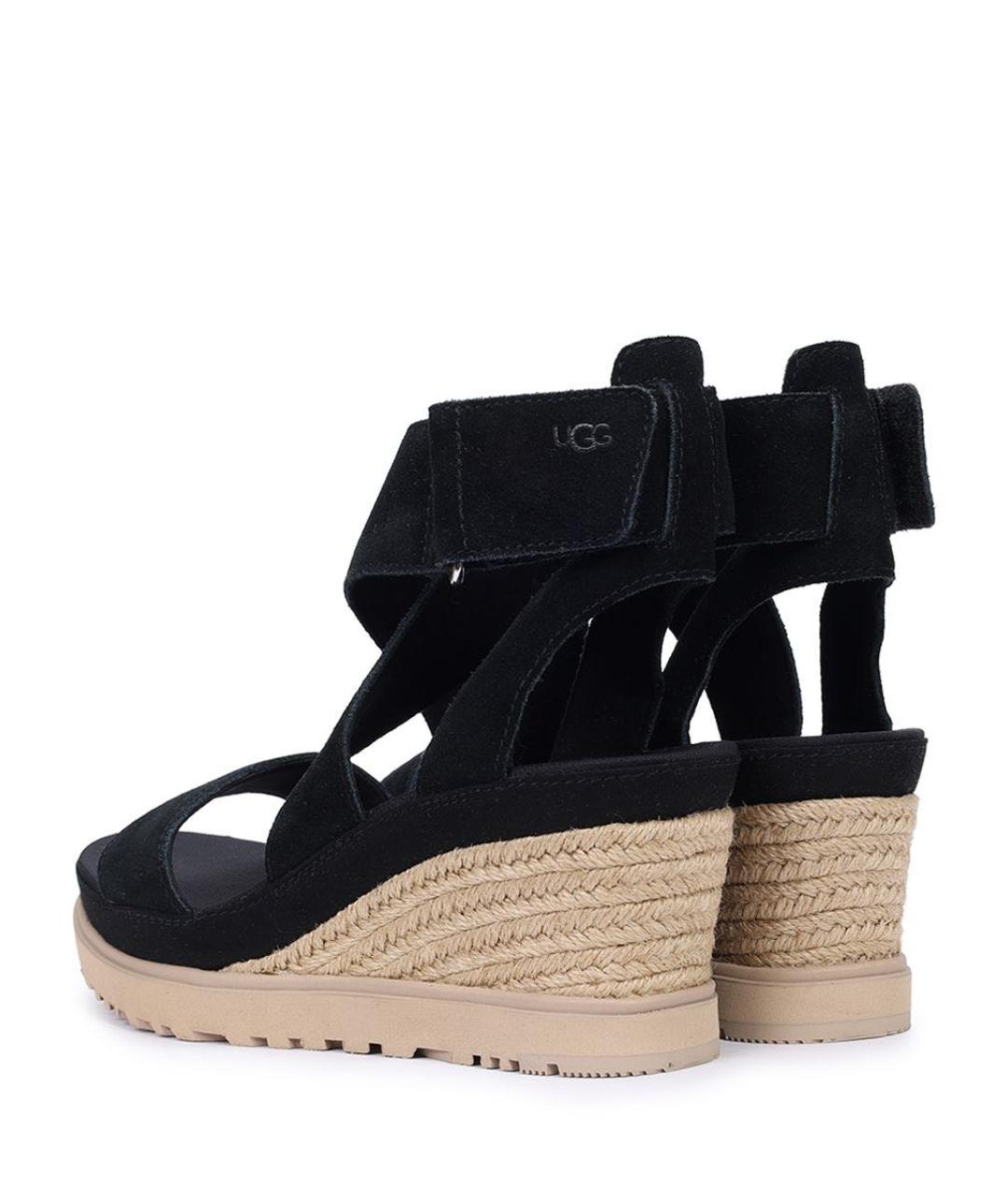 UGG AUSTRALIA Черные замшевые босоножки, фото 4