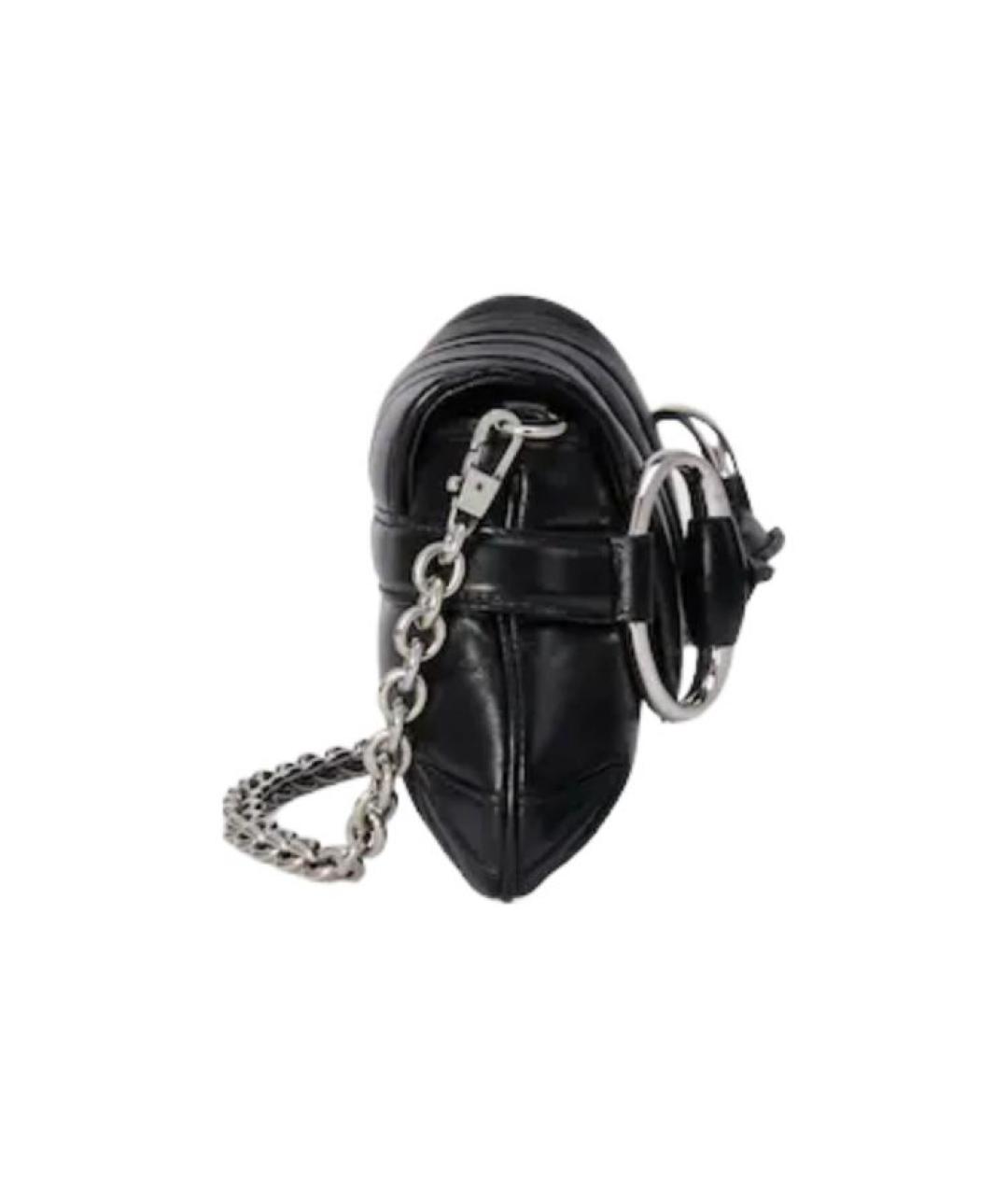 GUCCI Черная кожаная сумка через плечо, фото 4