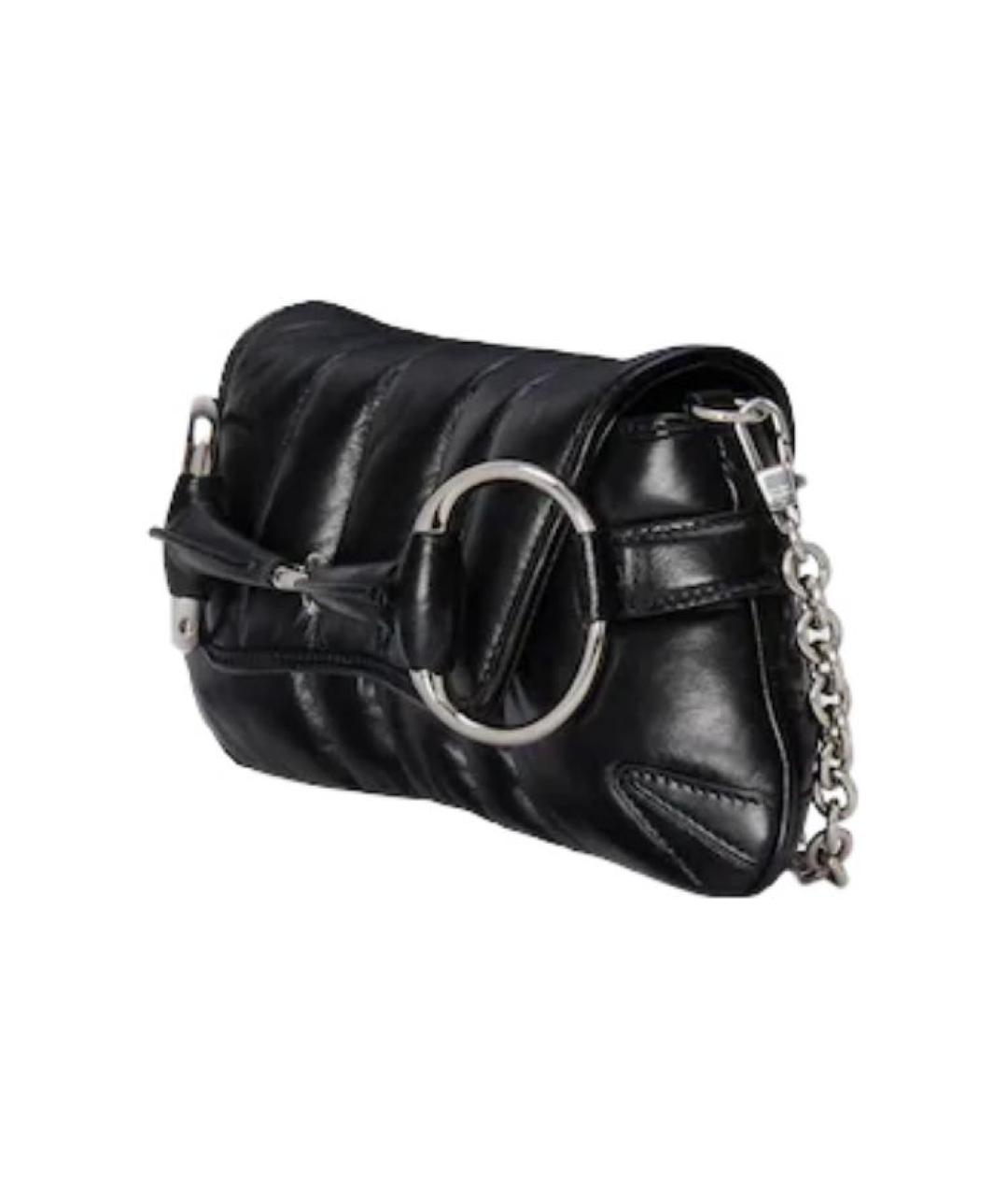 GUCCI Черная кожаная сумка через плечо, фото 3