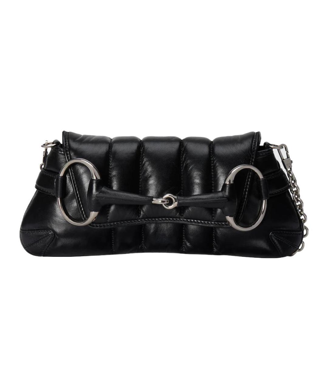 GUCCI Черная кожаная сумка через плечо, фото 1