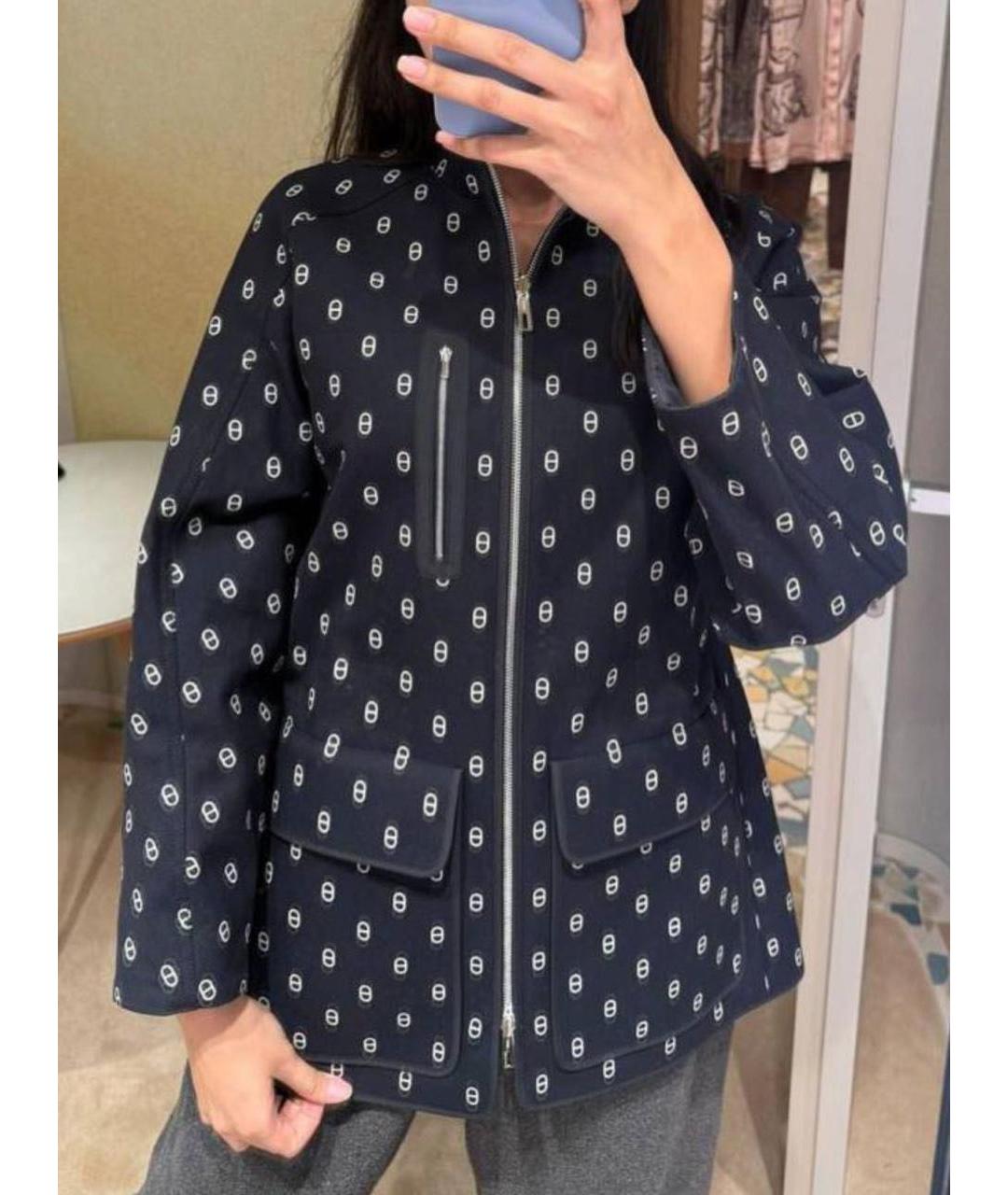 HERMES Темно-синяя парка, фото 2