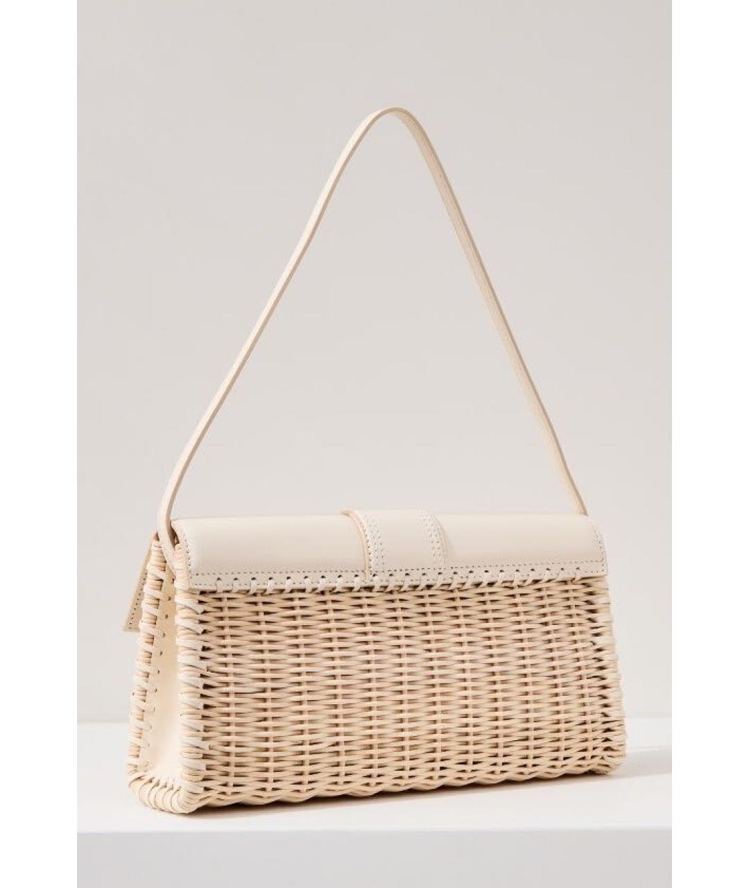 JACQUEMUS Бежевая сумка с короткими ручками, фото 3