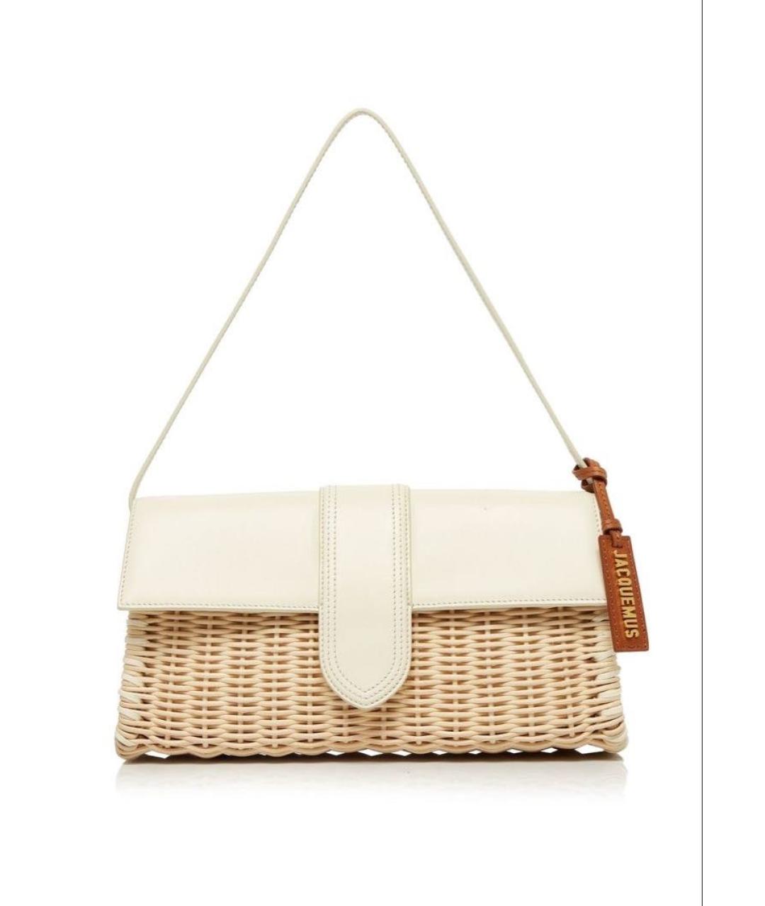 JACQUEMUS Бежевая сумка с короткими ручками, фото 9