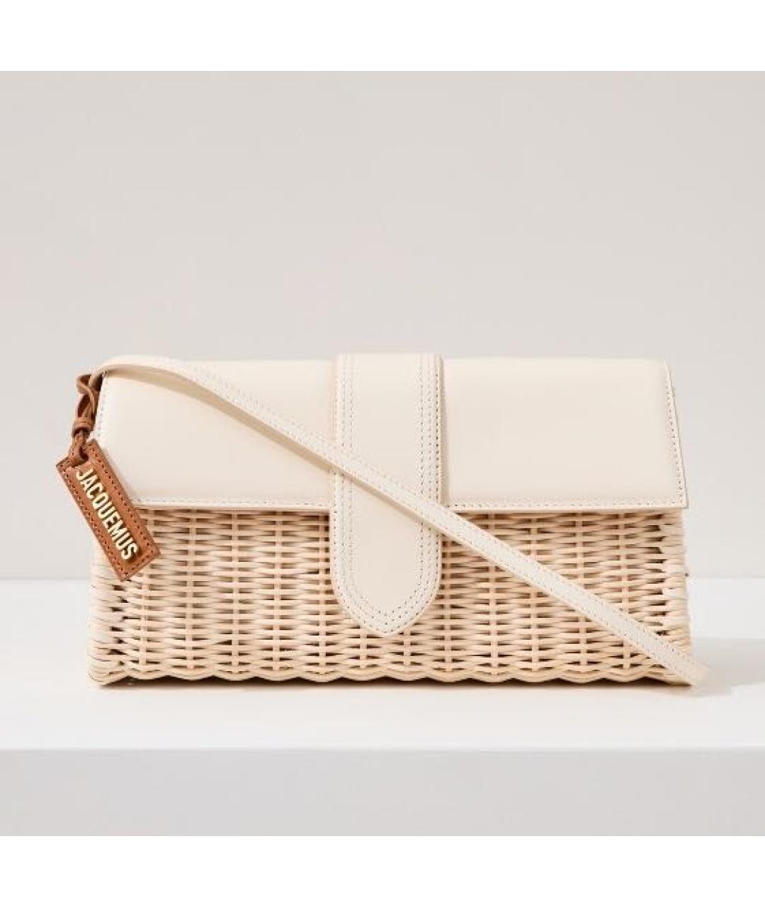 JACQUEMUS Бежевая сумка с короткими ручками, фото 4