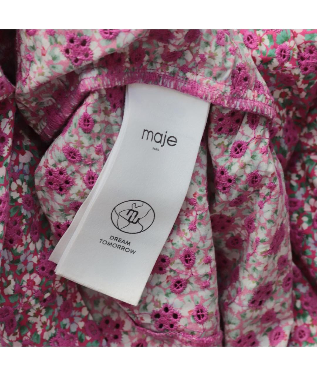 MAJE Розовое хлопковое повседневное платье, фото 7