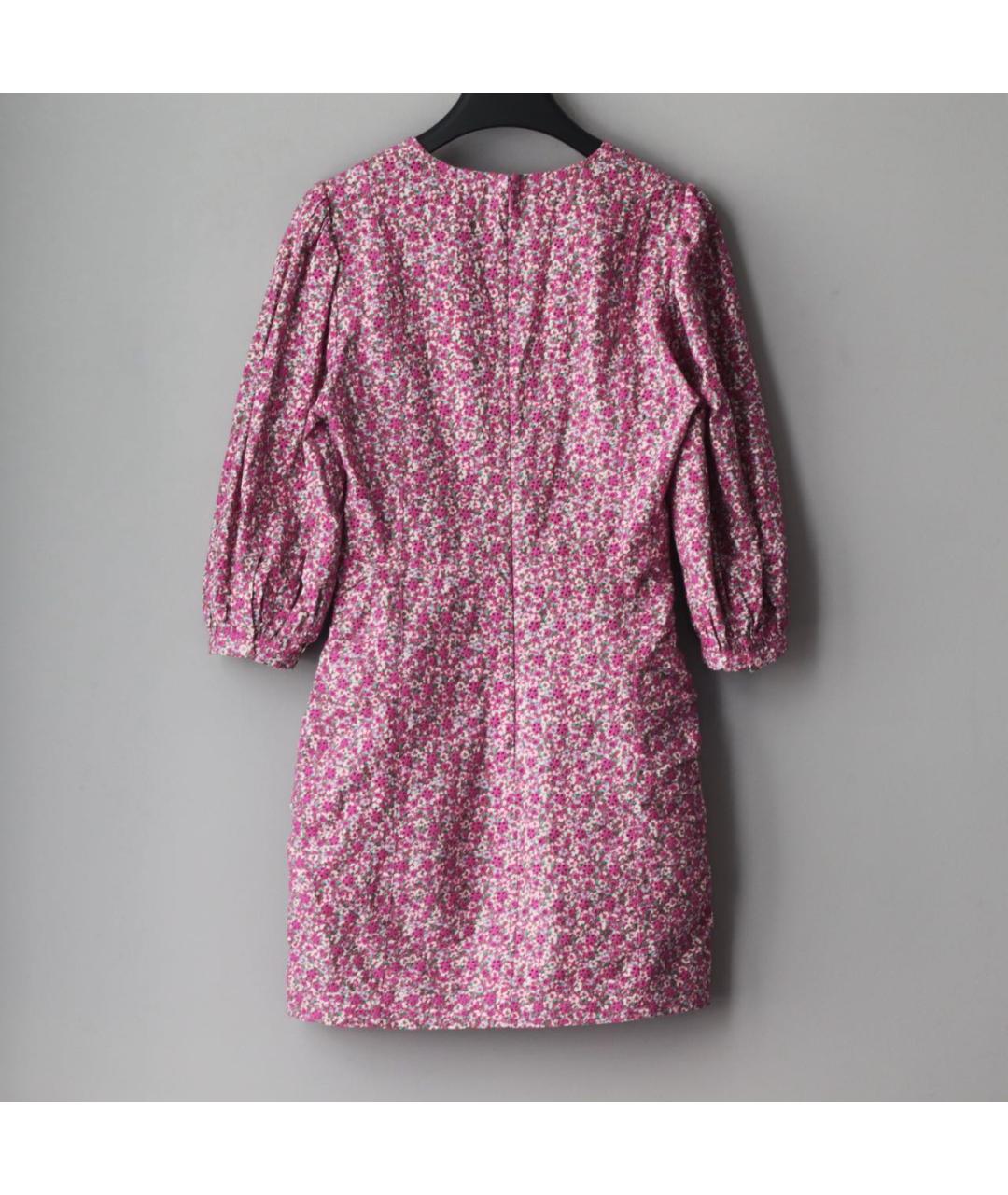 MAJE Розовое хлопковое повседневное платье, фото 3