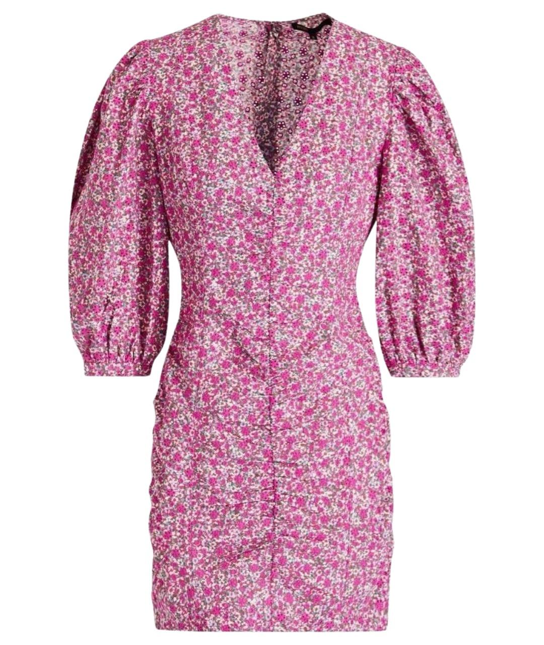 MAJE Розовое хлопковое повседневное платье, фото 1