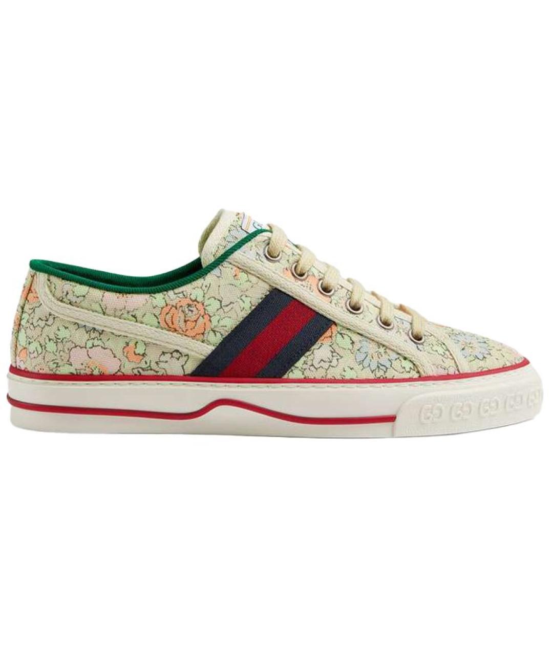 GUCCI Мульти текстильные кеды, фото 1