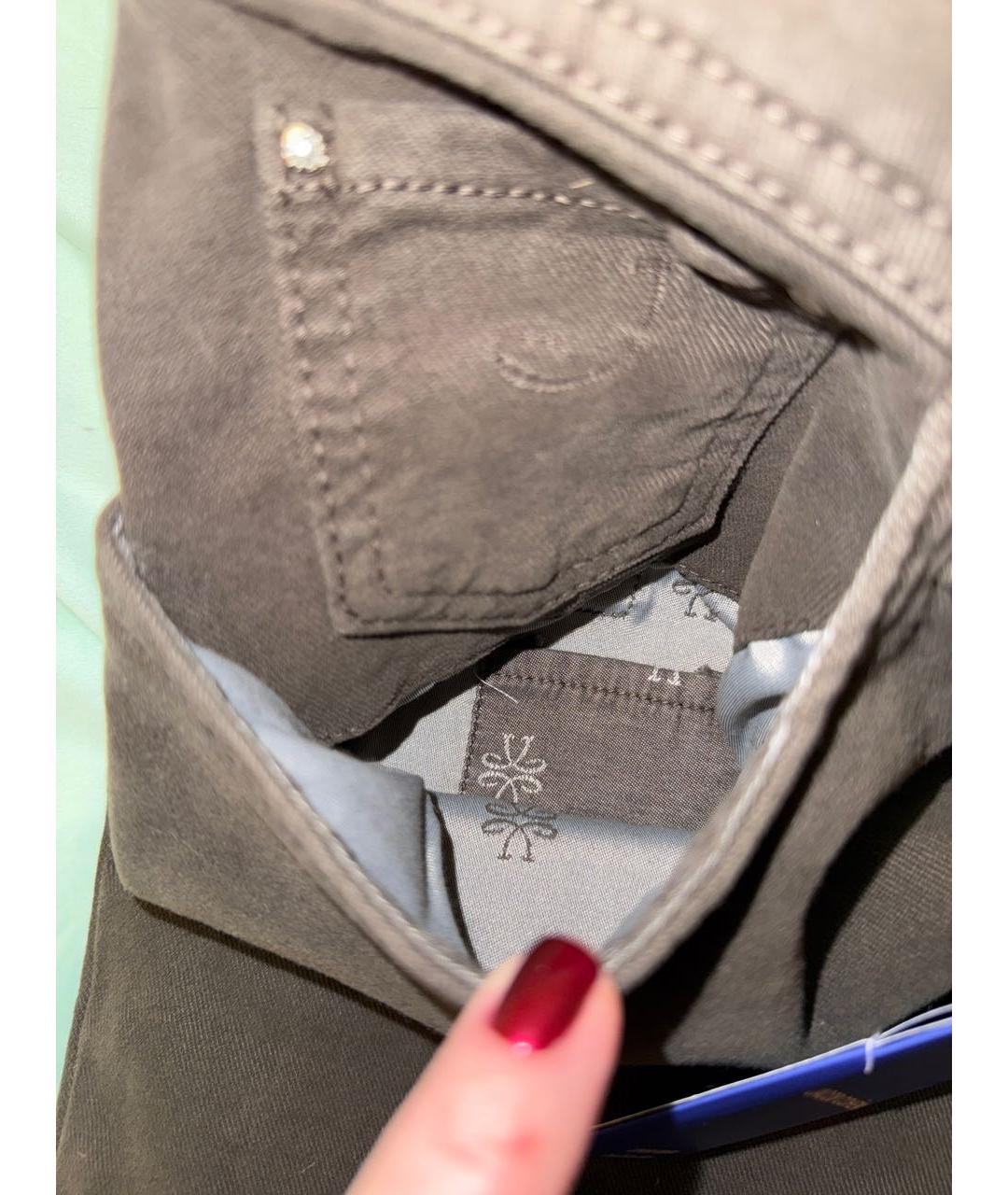 JACOB COHEN Антрацитовые хлопко-эластановые джинсы скинни, фото 8