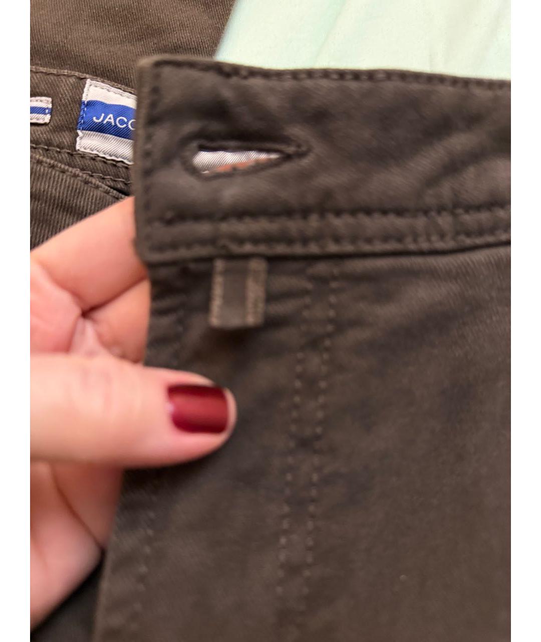 JACOB COHEN Антрацитовые хлопко-эластановые джинсы скинни, фото 4
