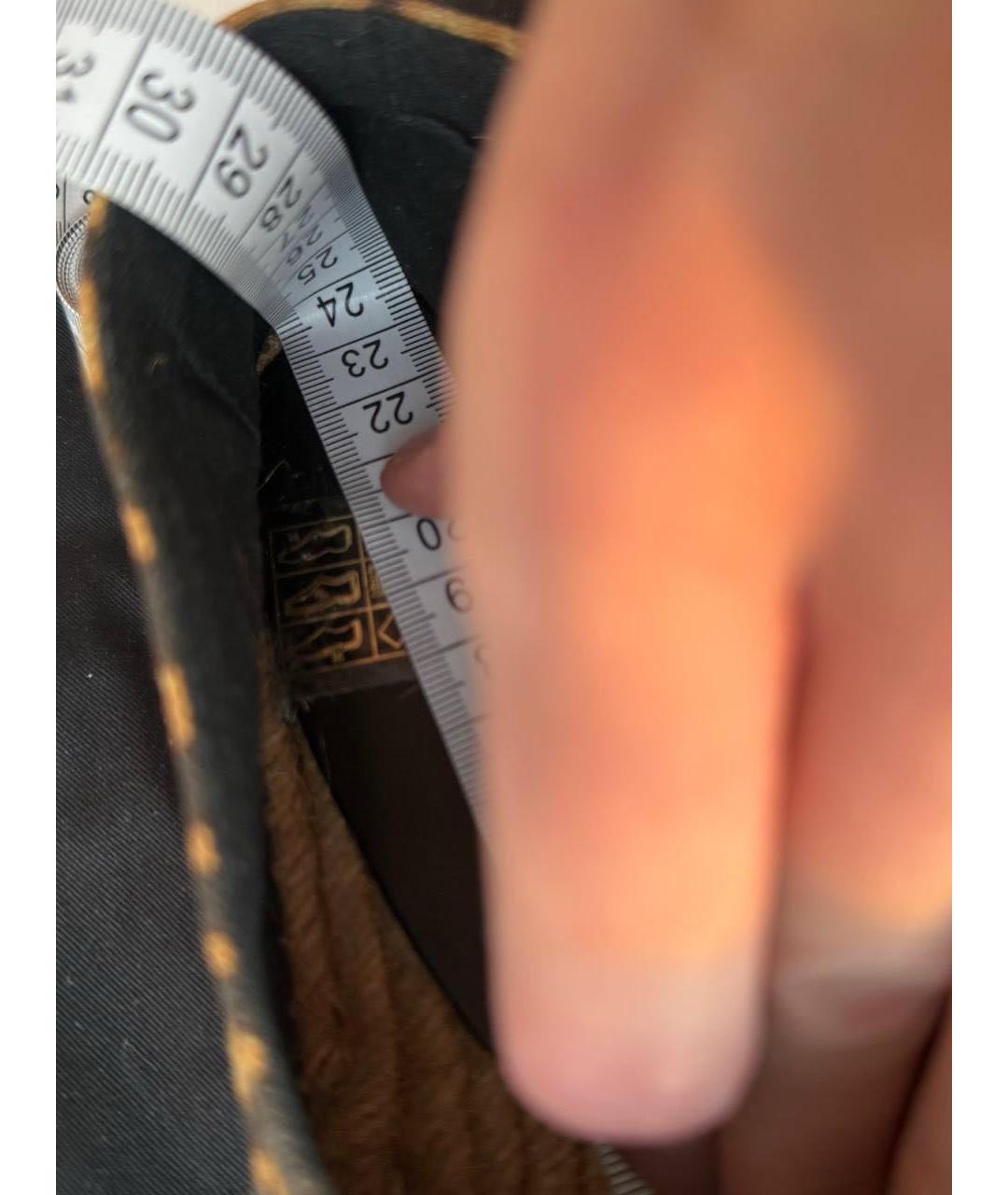 SAINT LAURENT Коричневые текстильные эспадрильи, фото 5