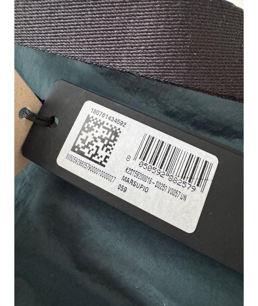 STONE ISLAND Синяя тканевая поясная сумка, фото 6