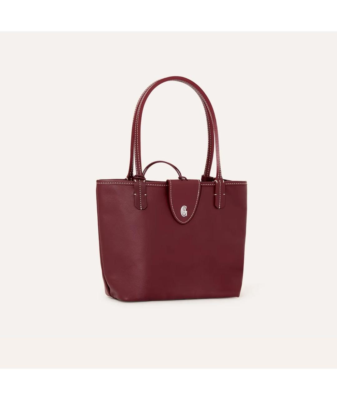 GOYARD Бордовая кожаная сумка тоут, фото 4